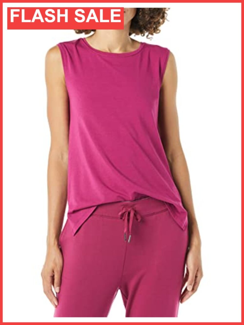 Women's Soft Cotton Relaxed Fit Yoga Tank Top Sleeveless Activewear